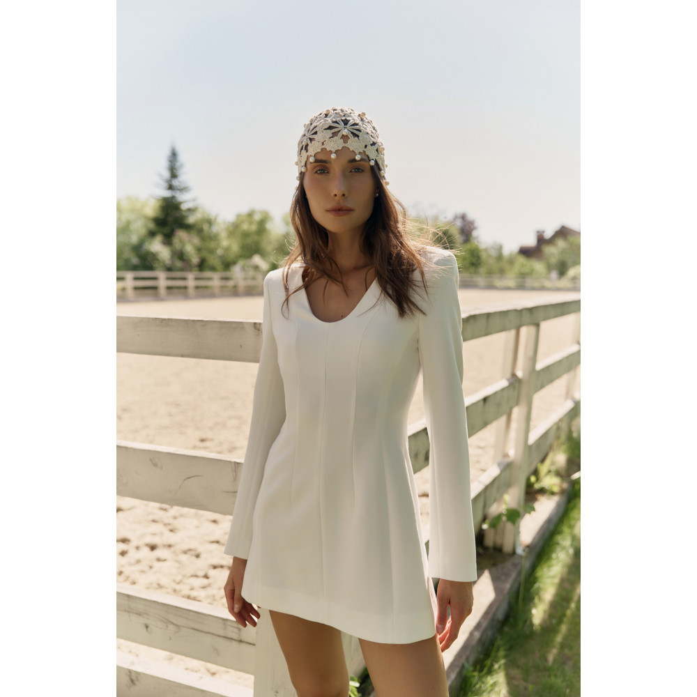 Платье белое короткое New