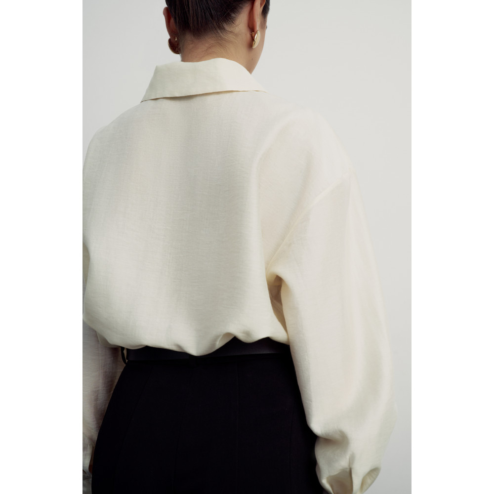 Блуза поло перламутрово-бежевая New