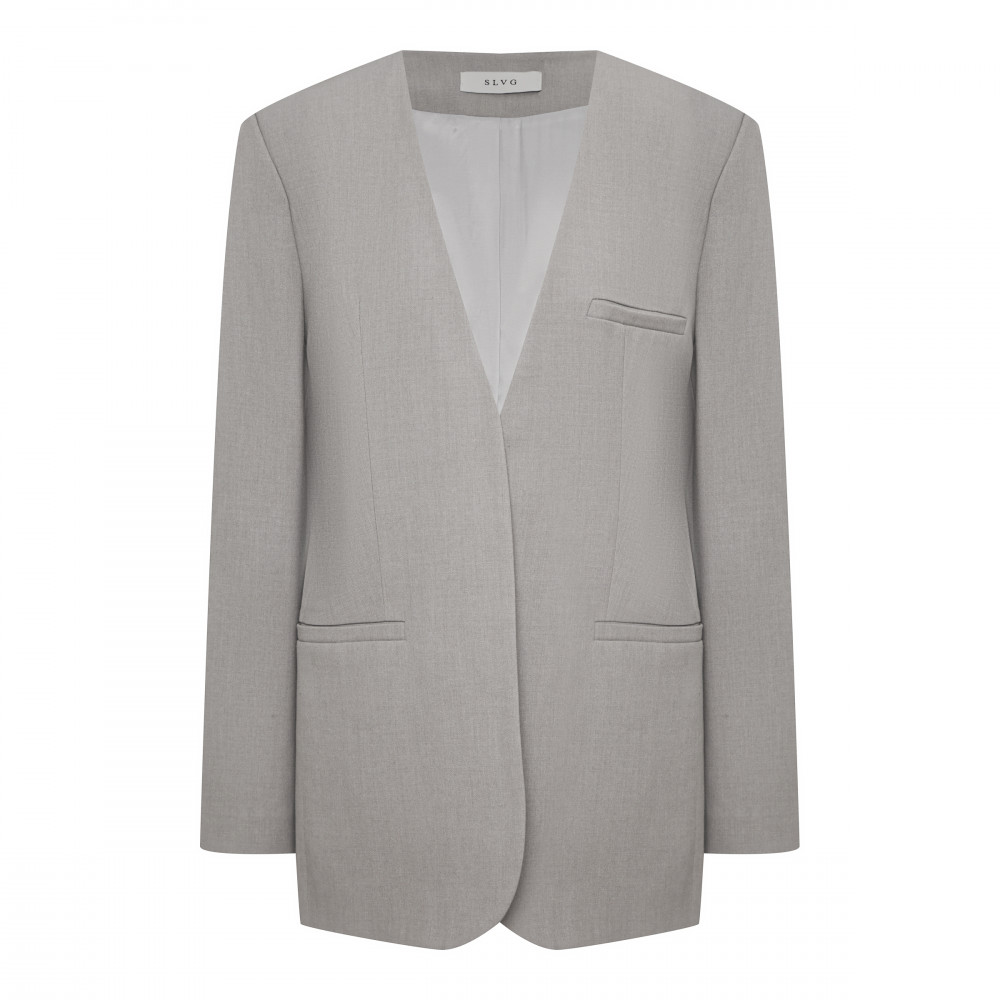 Пиджак женский светло-серый от костюма-тройка Base