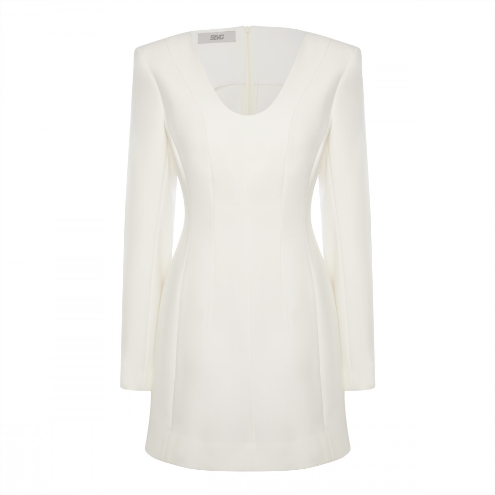 Платье белое короткое New