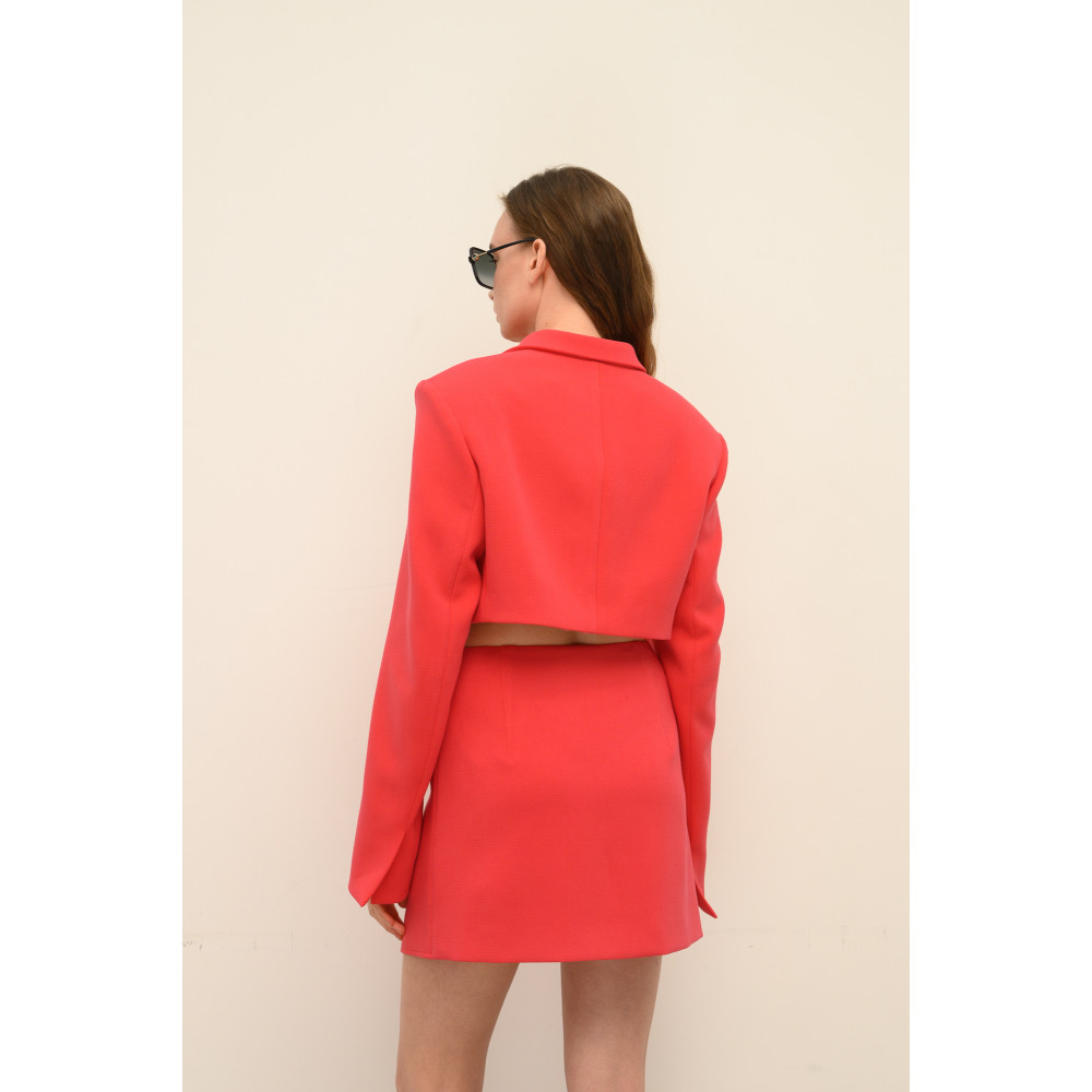 Юбка с запахом розовая