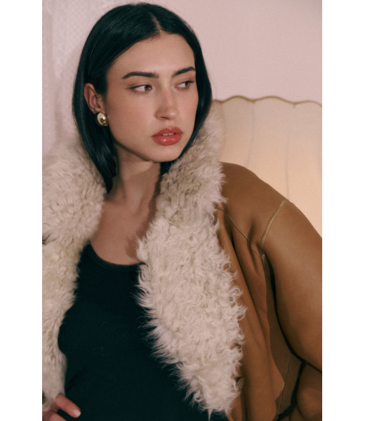 1. Дубленка двухсторонняя рыжая