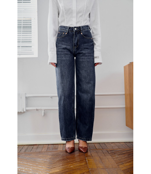 Джинсы синие бананы