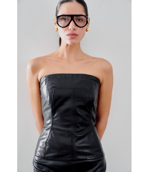 1. Корсет натуральная кожа черный