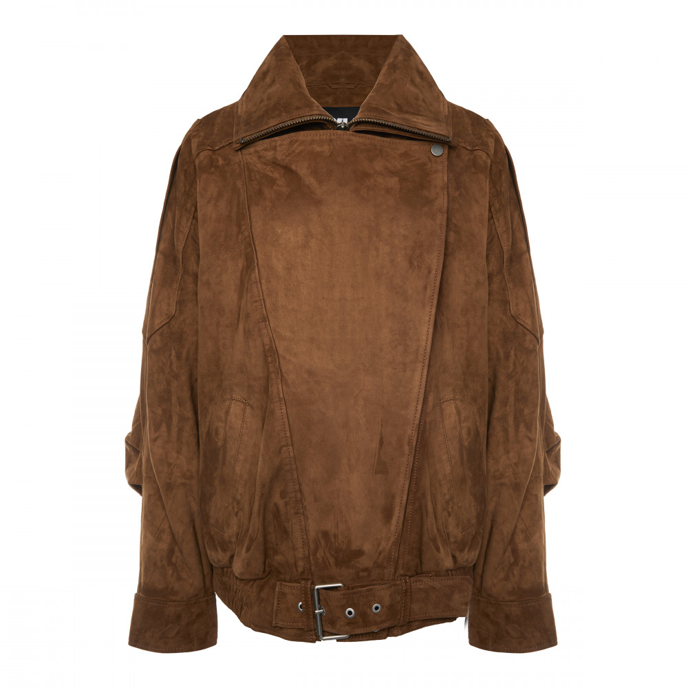 Куртка из замши, кэмел