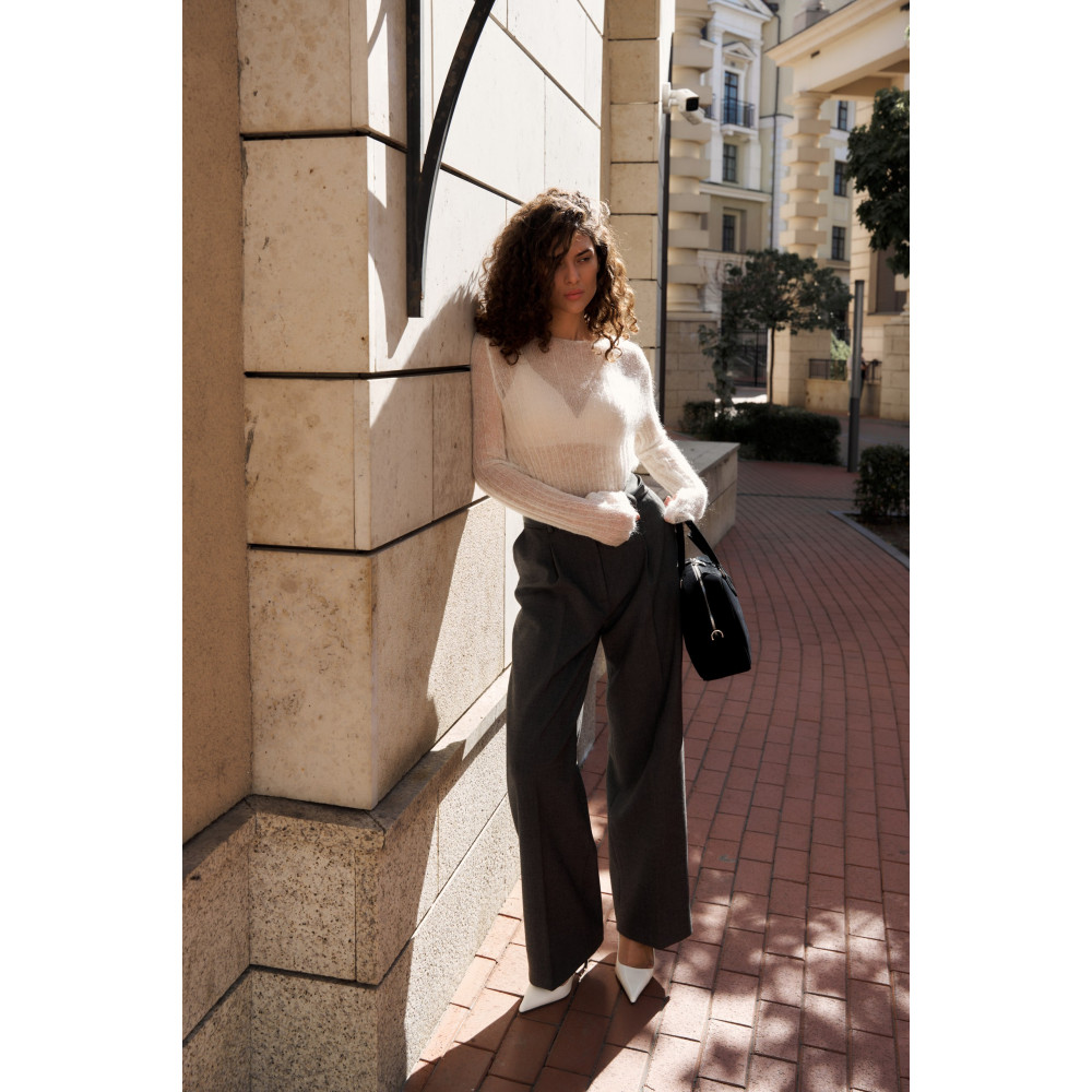 Брюки серые полушерстяные 